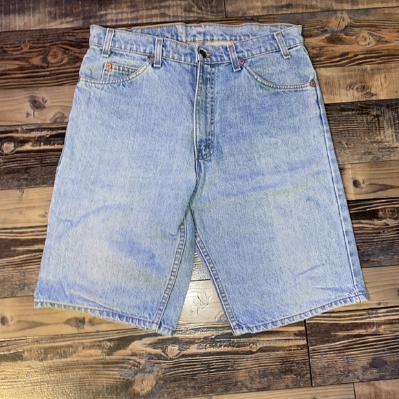 Men’s Vintage 80’s Orange Tab Levi’s cotton denim shorts size 33 - Picture 3 of 4